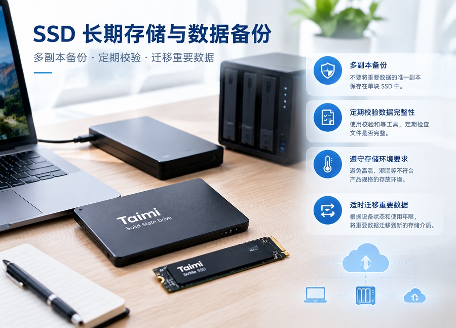 SSD data backup and long-term storage protection