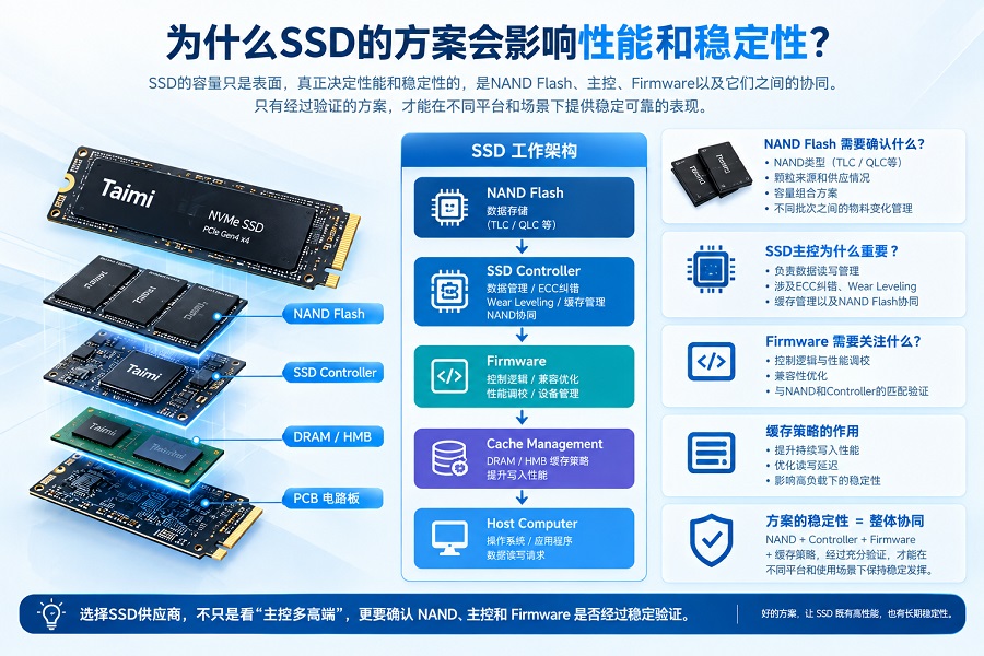 SSD NAND Flash主控芯片与Firmware工作架构示意图