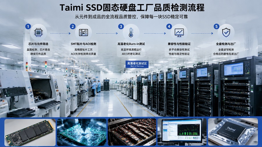 SSD固态硬盘生产工厂质量检测流程